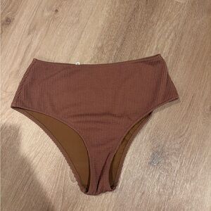 Brown High-Waisted Bikini Bottom - aerie